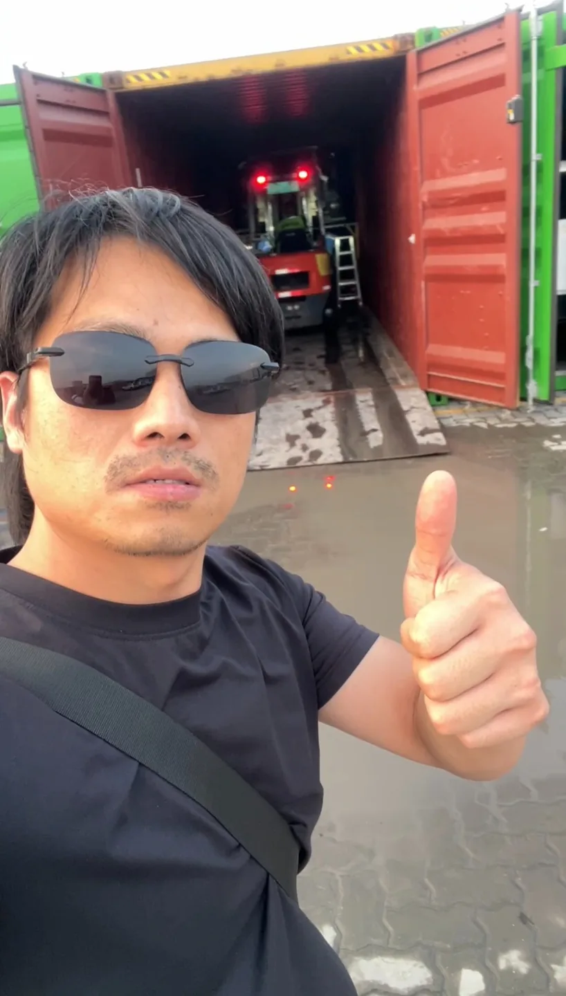 Jiang at the loading site